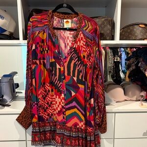 FARM Rio Multicolor Geometric Mini Dress